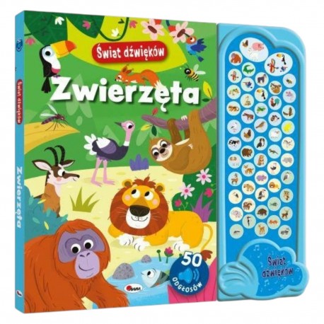 816564 ŚWIAT DŹWIĘKÓW ZWIERZĘTA KSIĄŻKA DŹWIĘKOWA MOREX