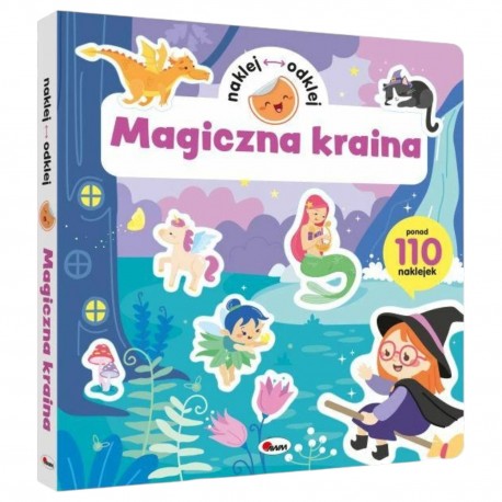 816595 NAKLEJ ODKLEJ MAGICZNA KRAINA KSIĄŻKA Z NAKLEJKAMI WIELOKROTNEGO UŻYTKU MOREX