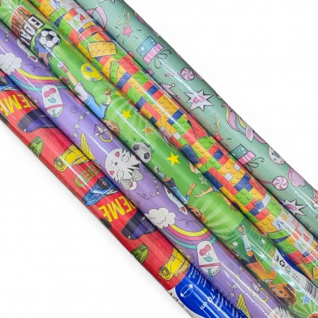 763860 PAPIER PREZENTOWY OZDOBNY DZIECIĘCE UROZINOWE WZORY 200x70 POLMAK