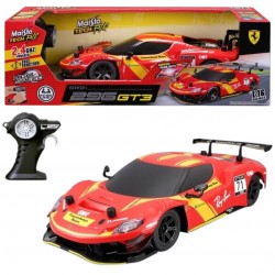 828624 SAMOCHÓD ZDALNIE STEROWANY FERRARI 296GT3 1:16 NA PILOTA MAISTO ANEK
