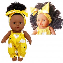 845261 LALKA CIEMNOSKÓRA 26CM BOBAS WŁOSY AFRO ANEK
