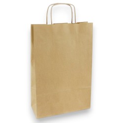 015720 TORBA PAPIEROWA BRĄZOWA ZE SKRĘCONYM UCHWYTEM 7&7