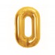 425755 BALON FOLIOWY CYFRA 0, B&C, ROYAL GOLD, 85 CM GODAN
