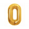 425755 BALON FOLIOWY CYFRA 0, B&C, ROYAL GOLD, 85 CM GODAN