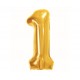 425762 BALON FOLIOWY CYFRA 1, B&C, ROYAL GOLD, 85 CM GODAN