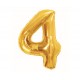 425830 BALON FOLIOWY CYFRA 4, B&C, ROYAL GOLD, 85 CM GODAN