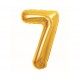 425892 BALON FOLIOWY CYFRA 7, B&C, ROYAL GOLD, 85 CM GODAN