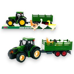 484235 TRAKTOR ZE ZWIERZĘTAMI POD KLOSZEM GAZELO