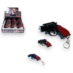 496115 BRELOK PISTOLET Z LASEREM W DISPLAYU GAZELO