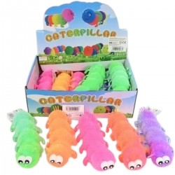 014660 GUMOWA GĄSIENICA 20CM 4 KOLORY DROMADER