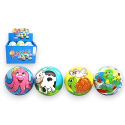 001498 PIŁKA MIEKKA GĄBKOWA 10CM ZWIERZĘTA MIX BEST TOYS