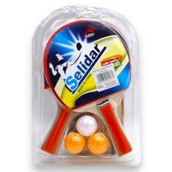 010231 RAKIETKA DO TENISA STOŁOWEGO PING-PONG ZESTAW 2 PALETKI +3 PIŁECZKI BEST TOYS
