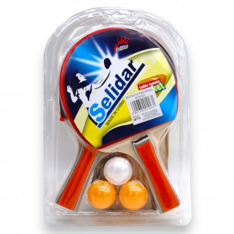 010231 RAKIETKA DO TENISA STOŁOWEGO PING-PONG ZESTAW 2 PALETKI +3 PIŁECZKI BEST TOYS