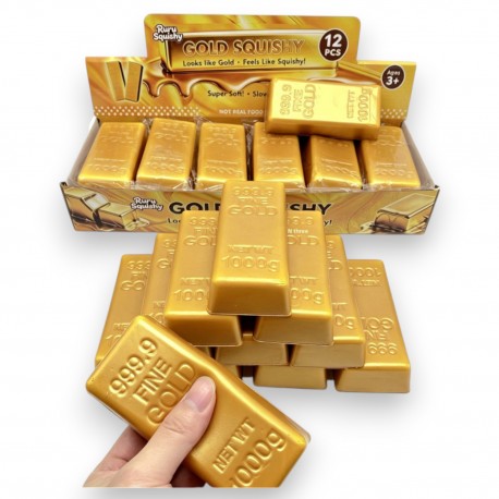 GNIOTEK ANTYSTRESOWY SQUISHY ZŁOTO GOLD