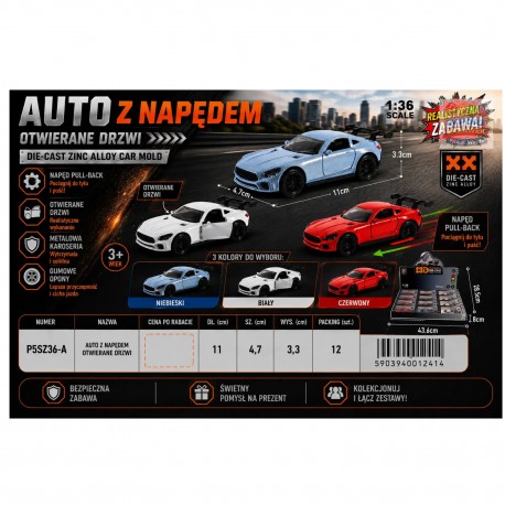 012414 AUTO SAMOCHÓD Z NAPEDEM FHTOYS