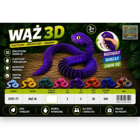 907502 WĄŻ 3D FHTOYS