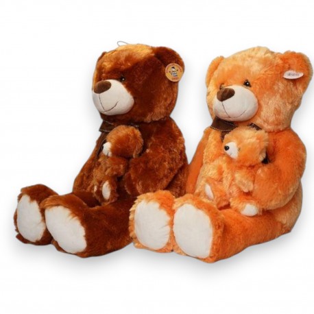 243469 DEEF PLUSZAK PLUSZOWY MIŚ SIEDZĄCY Z MŁODYM 46CM