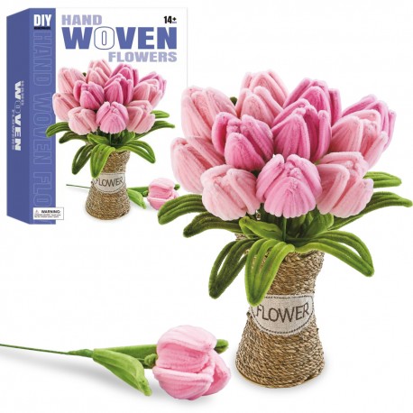 911753 DREWNIANE KWIATKI 3D TULIPANY ASKATO
