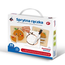 910787 SPRYTNA RĄCZKA – OWOCE I CYFRY 54 EL. Z PISAKIEM SUCHOŚCIERALNYM ASKATO