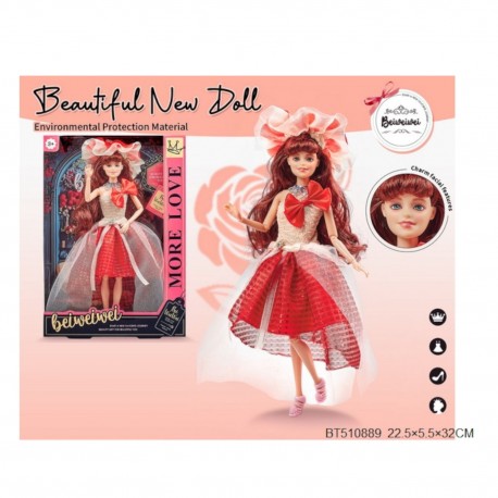 805005 LALKA W SUKINI W KAPELUSZU BEST MS TOYS