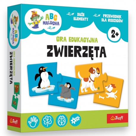 02905 TREFL GRA DLA DZIECI ABC MALUCHA, ZWIERZĘTA
