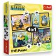 34698 TREFL PUZZLE 4W1 NOWE PRZYGODY MINIONKÓW