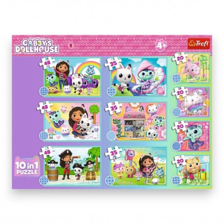 96014 TREFL PUZZLE 10W1 GABBY I JEJ ŚWIAT