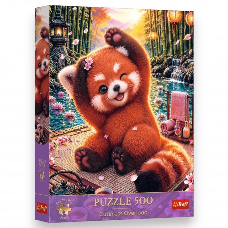 37644 TREFL PUZZLE PREMIUM PLUS QUALITY 500 EL. CZARUJĄCA CZERWONA PANDA