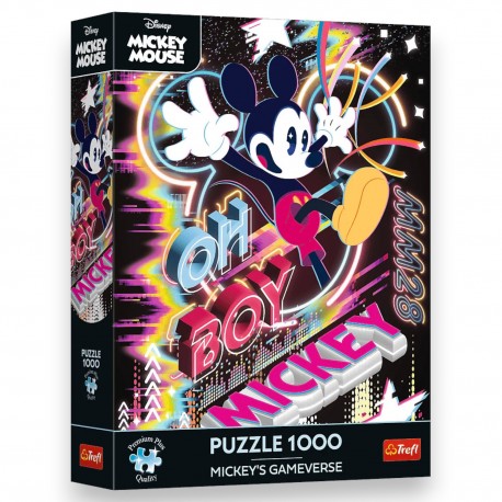 12143 TREFL PUZZLE PREMIUM PLUS QUALITY DISNEY 1000 EL. WIRTUALNY ŚWIAT MYSZKI MIKI