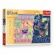16611 TREFL PUZZLE GLITTER 100 EL. LILO&STITCH, HAWAJSKI BLASK