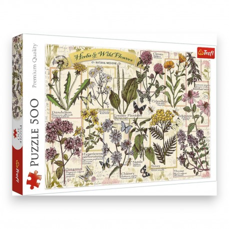37478 TREFL PUZZLE 500 EL. ZIELNIK: ZIOŁA LECZNICZE