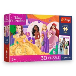 18342 TREFL PUZZLE PREMIUM PLUS KIDS, DISNEY 30 EL. KSIĘŻNICZKI I PRZYJAŹŃ + KOLEKCJONERSKI PLAKAT