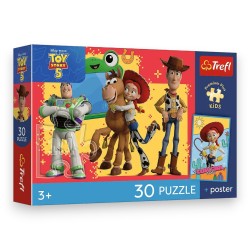 18344 TREFL PUZZLE PREMIUM PLUS KIDS, TOY STORY 5, 30 EL. PRZYGODY ZABAWEK + KOLEKCJONERSKI PLAKAT