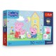 18345 TREFL PUZZLE PREMIUM PLUS KIDS, ŚWINKA PEPPA 30 EL. PEPPA MA PLAN + KOLEKCJONERSKI PLAKAT