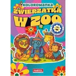 520682 KOLOROWANKA Z NAKLEJKAMI ZWIERZĄTKA W ZOO MARTEL