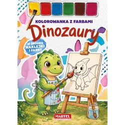 775631 KOLOROWANKA Z FARBAMI DINOZAURY MARTEL