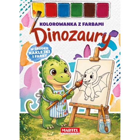 775631 KOLOROWANKA Z FARBAMI DINOZAURY MARTEL
