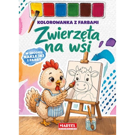 775624 KOLOROWANKA Z FARBAMI ZWIERZĘTA NA WSI MARTEL