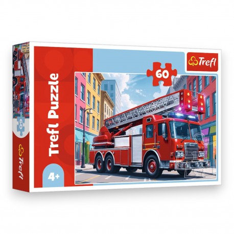 17405 TREFL PUZZLE 60 EL. WÓZ STRAŻACKI