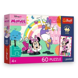 17428 TREFL PUZZLE PREMIUM PLUS KIDS, DISNEY 60 EL. UŚMIECH MINNIE + KOLEKCJONERSKI PLAKAT