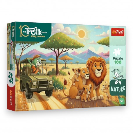 16593 TREFL PUZZLE RODZINA TREFLIKÓW, INSPIRED BY NATURE 100 EL. LWY