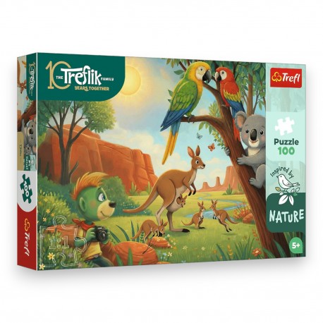 16594 TREFL PUZZLE RODZINA TREFLIKÓW, INSPIRED BY NATURE 100 EL. KOALA I KANGURY