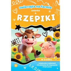 981468 KSIĄŻECZKA Z ZADANIAMI Zwierzęta na farmie. Zadanka & rzepiki SKRZAT