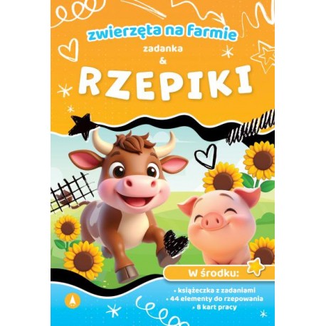 981468 KSIĄŻECZKA Z ZADANIAMI Zwierzęta na farmie. Zadanka & rzepiki SKRZAT