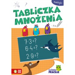 886558 GŁÓWKA PRACUJE. TABLICZKA MNOŻENIA ZIELONA SOWA