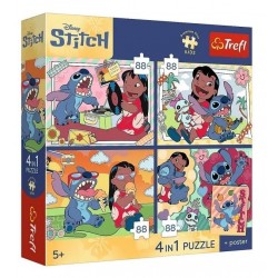 34696 TREFL PUZZLE 4X88 PREMIUM PAJĘCZY DZIEŃ