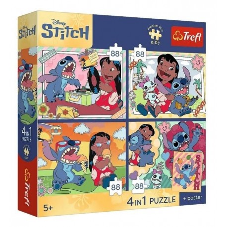 34696 TREFL PUZZLE 4X88 PREMIUM PAJĘCZY DZIEŃ