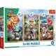 34905 TREFL PUZZLE 3X80 PSI PATROL BOHATEROWIE DINOZAURÓW