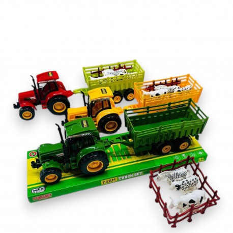 487666 TRAKTOR 20CM 3KOL W DISPLAYU BIGTOYS