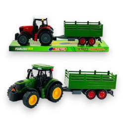 498815 TRAKTOR Z PRZYCZEPĄ 40CM 2KOL BIGTOYS